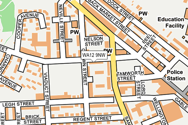 WA12 9NW map - OS OpenMap – Local (Ordnance Survey)