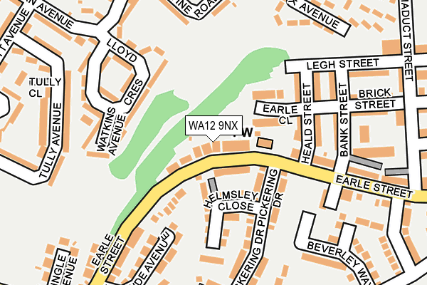 WA12 9NX map - OS OpenMap – Local (Ordnance Survey)