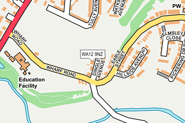 WA12 9NZ map - OS OpenMap – Local (Ordnance Survey)