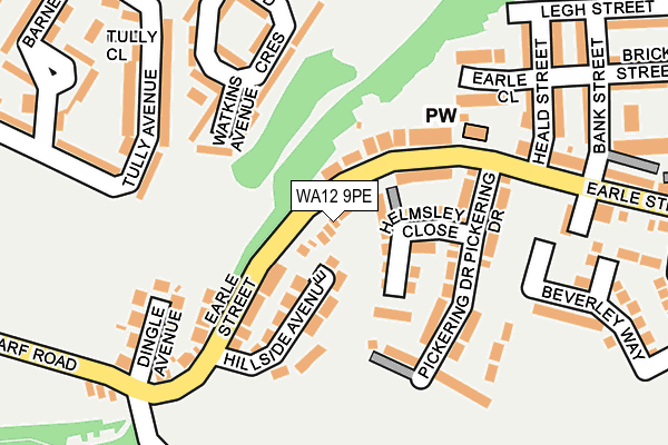 WA12 9PE map - OS OpenMap – Local (Ordnance Survey)