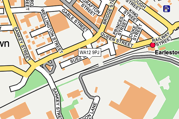 WA12 9PJ map - OS OpenMap – Local (Ordnance Survey)