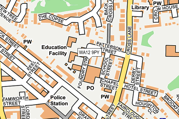 WA12 9PY map - OS OpenMap – Local (Ordnance Survey)