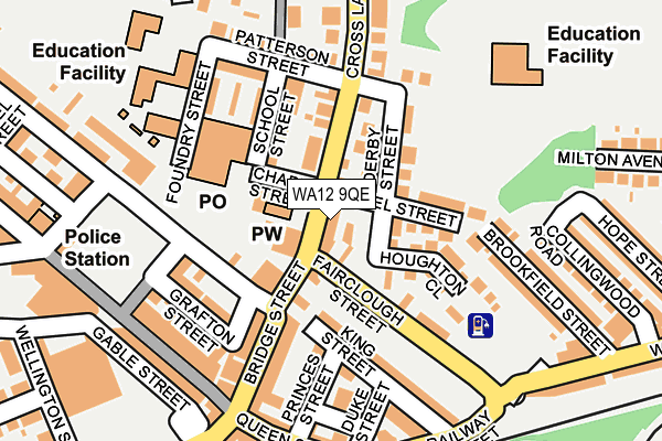 WA12 9QE map - OS OpenMap – Local (Ordnance Survey)