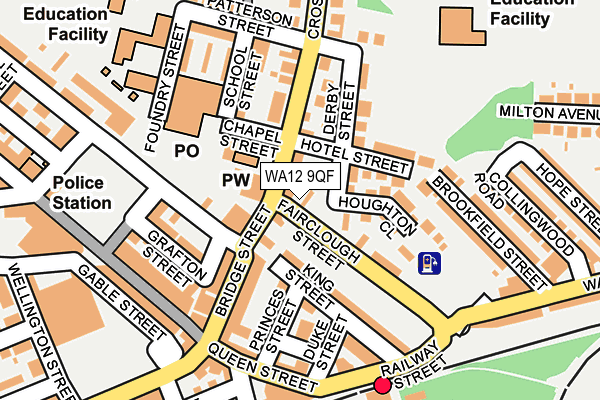 WA12 9QF map - OS OpenMap – Local (Ordnance Survey)