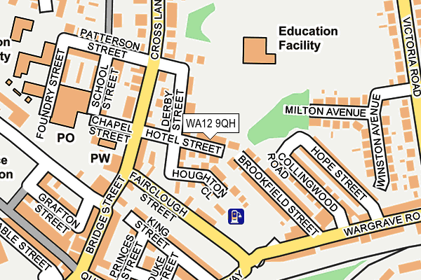 WA12 9QH map - OS OpenMap – Local (Ordnance Survey)