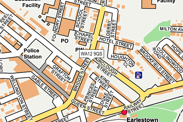 WA12 9QS map - OS OpenMap – Local (Ordnance Survey)