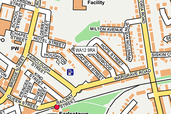 WA12 9RA map - OS OpenMap – Local (Ordnance Survey)