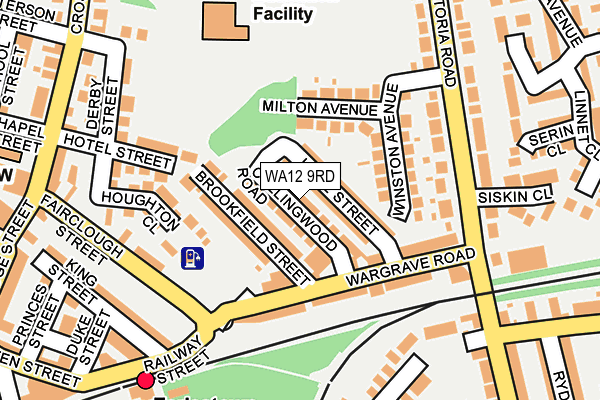 WA12 9RD map - OS OpenMap – Local (Ordnance Survey)