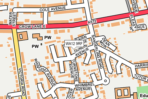 WA12 9RF map - OS OpenMap – Local (Ordnance Survey)