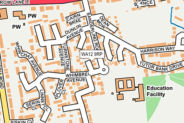 WA12 9RP map - OS OpenMap – Local (Ordnance Survey)