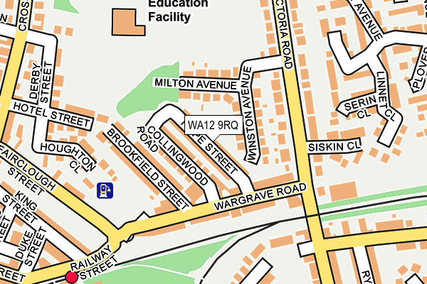 WA12 9RQ map - OS OpenMap – Local (Ordnance Survey)