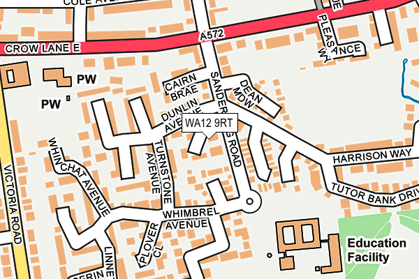 WA12 9RT map - OS OpenMap – Local (Ordnance Survey)