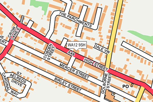 WA12 9SH map - OS OpenMap – Local (Ordnance Survey)