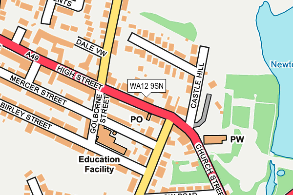 WA12 9SN map - OS OpenMap – Local (Ordnance Survey)