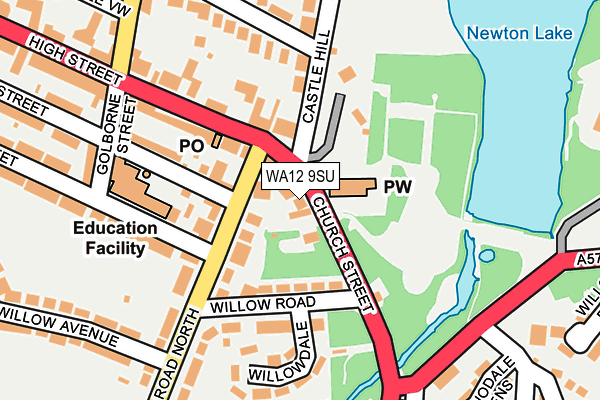 WA12 9SU map - OS OpenMap – Local (Ordnance Survey)