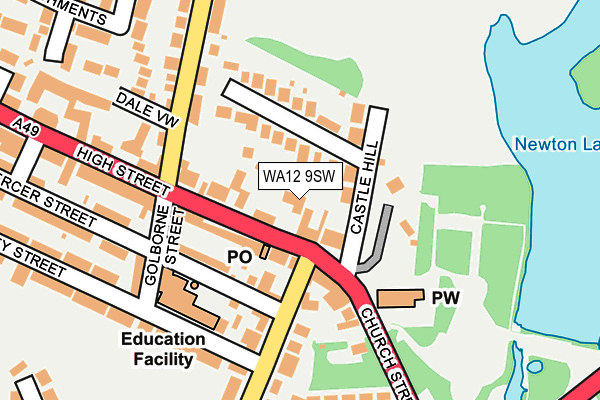 WA12 9SW map - OS OpenMap – Local (Ordnance Survey)