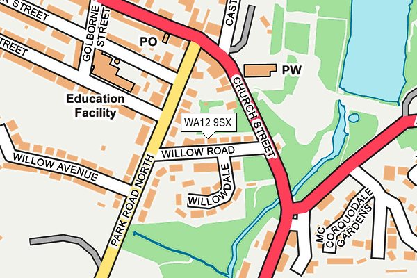WA12 9SX map - OS OpenMap – Local (Ordnance Survey)