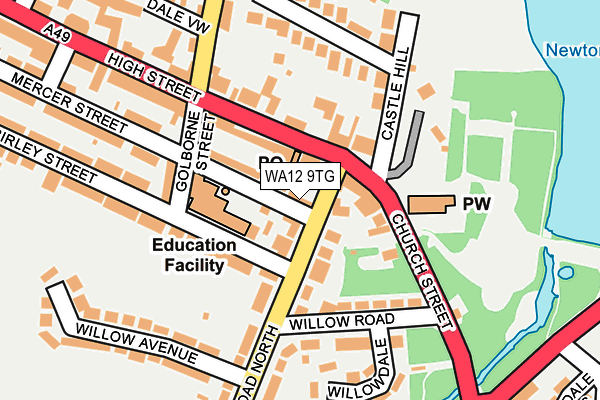 WA12 9TG map - OS OpenMap – Local (Ordnance Survey)