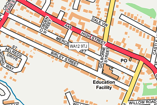 WA12 9TJ map - OS OpenMap – Local (Ordnance Survey)