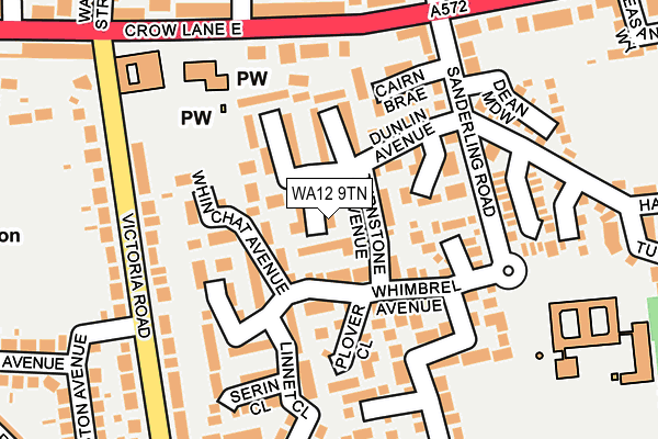 WA12 9TN map - OS OpenMap – Local (Ordnance Survey)