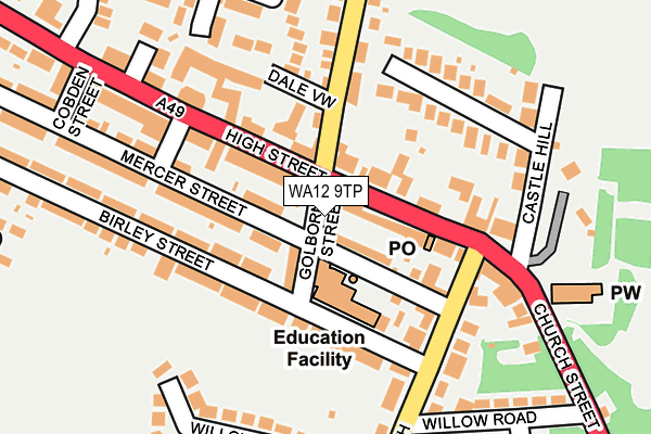 WA12 9TP map - OS OpenMap – Local (Ordnance Survey)