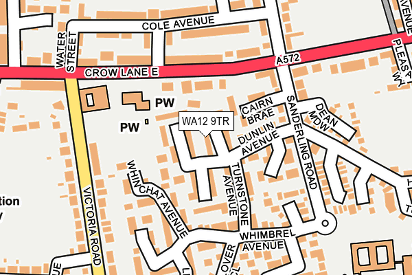 WA12 9TR map - OS OpenMap – Local (Ordnance Survey)