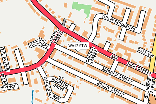 WA12 9TW map - OS OpenMap – Local (Ordnance Survey)