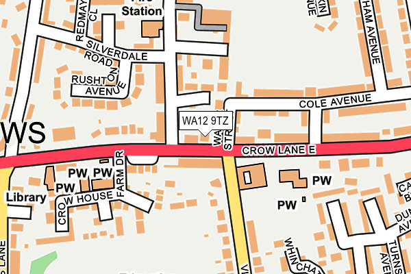 WA12 9TZ map - OS OpenMap – Local (Ordnance Survey)