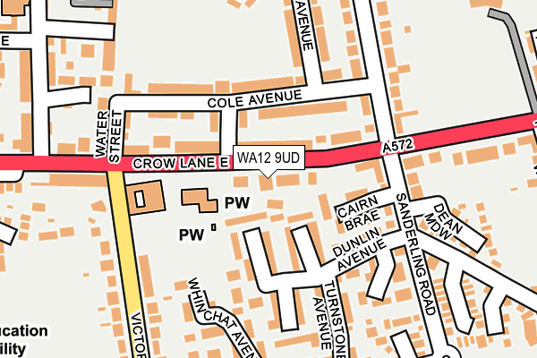 WA12 9UD map - OS OpenMap – Local (Ordnance Survey)