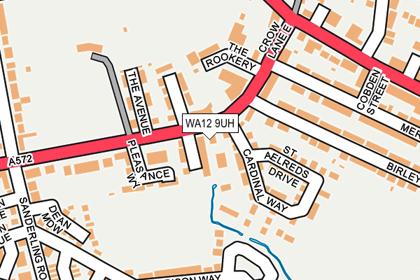 WA12 9UH map - OS OpenMap – Local (Ordnance Survey)