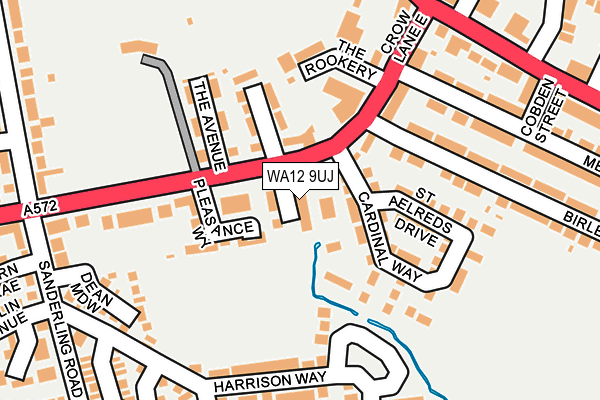 WA12 9UJ map - OS OpenMap – Local (Ordnance Survey)