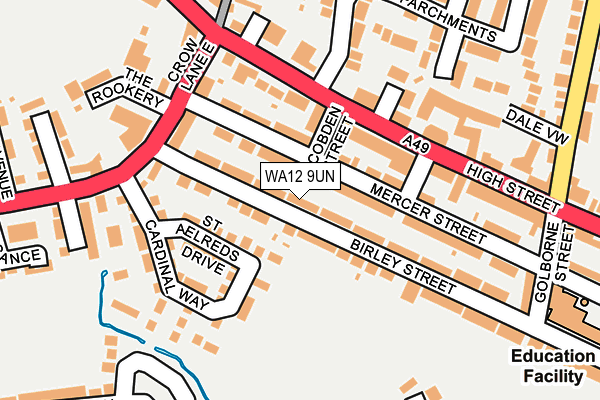 WA12 9UN map - OS OpenMap – Local (Ordnance Survey)