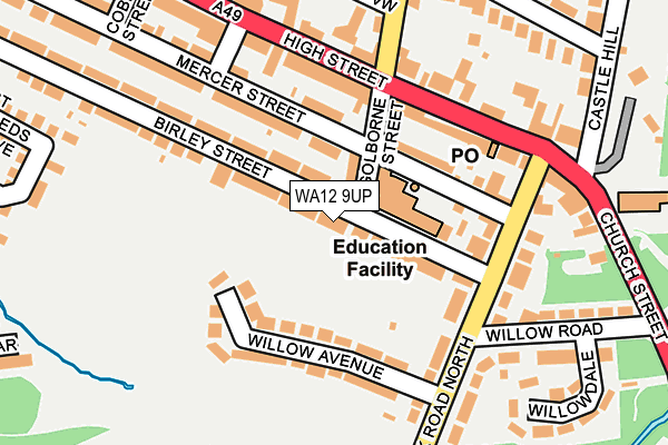 WA12 9UP map - OS OpenMap – Local (Ordnance Survey)
