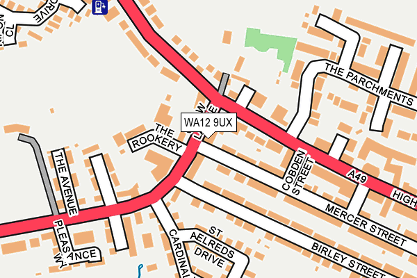 WA12 9UX map - OS OpenMap – Local (Ordnance Survey)
