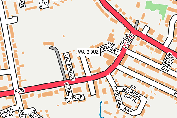WA12 9UZ map - OS OpenMap – Local (Ordnance Survey)
