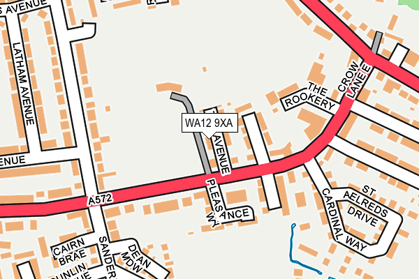 WA12 9XA map - OS OpenMap – Local (Ordnance Survey)