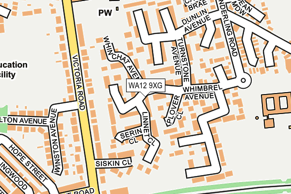 WA12 9XG map - OS OpenMap – Local (Ordnance Survey)