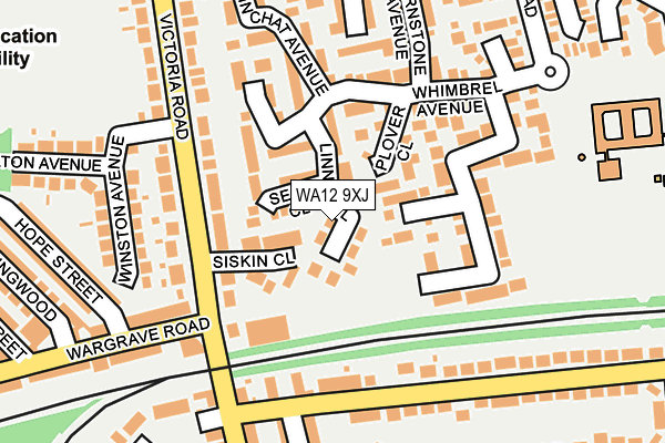 WA12 9XJ map - OS OpenMap – Local (Ordnance Survey)