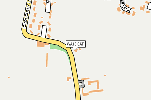 WA13 0AT map - OS OpenMap – Local (Ordnance Survey)