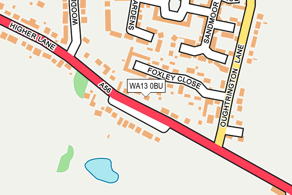 WA13 0BU map - OS OpenMap – Local (Ordnance Survey)