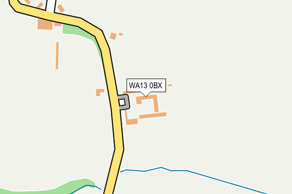 WA13 0BX map - OS OpenMap – Local (Ordnance Survey)
