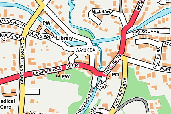 WA13 0DA map - OS OpenMap – Local (Ordnance Survey)