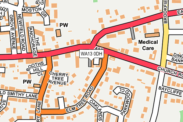 WA13 0DH map - OS OpenMap – Local (Ordnance Survey)