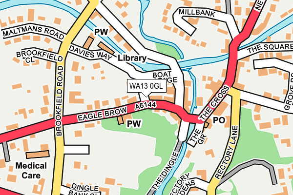 WA13 0GL map - OS OpenMap – Local (Ordnance Survey)