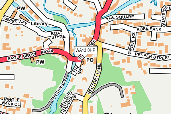 WA13 0HP map - OS OpenMap – Local (Ordnance Survey)