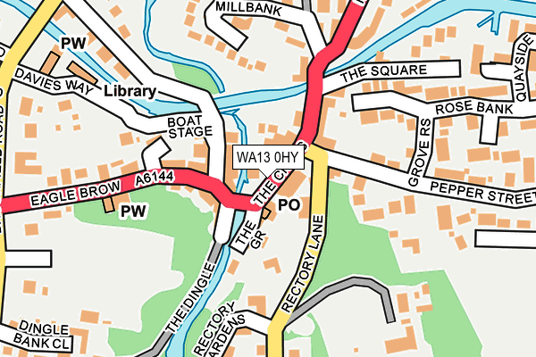 WA13 0HY map - OS OpenMap – Local (Ordnance Survey)