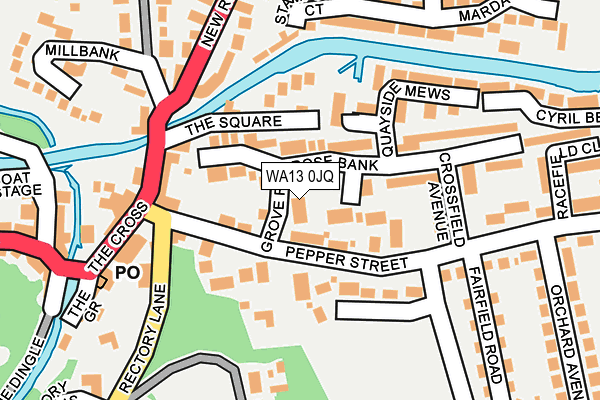 WA13 0JQ map - OS OpenMap – Local (Ordnance Survey)