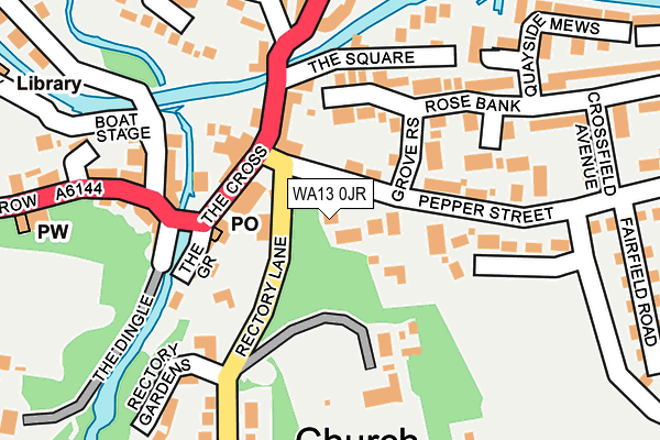 WA13 0JR map - OS OpenMap – Local (Ordnance Survey)