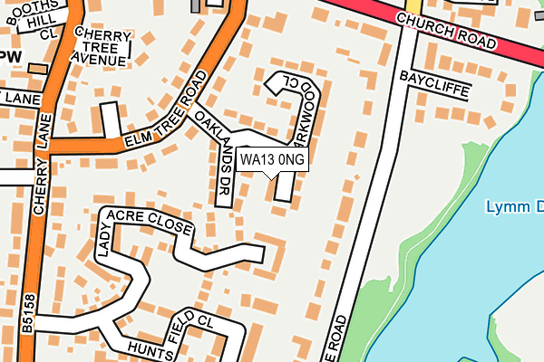 WA13 0NG map - OS OpenMap – Local (Ordnance Survey)