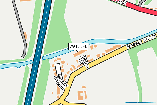 WA13 0PL map - OS OpenMap – Local (Ordnance Survey)